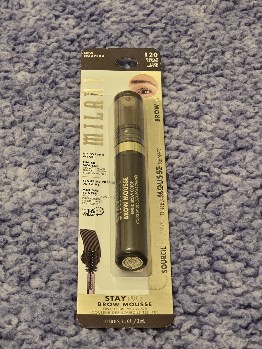 *NEW* Milani Stay Put Brow Mousse - Tinted Brow Color, Medium Brown 120